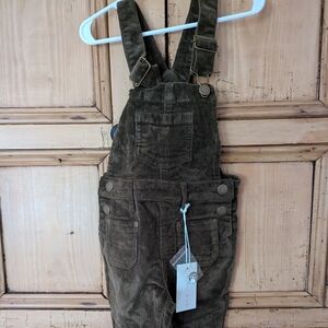 Jamie Kay Olive Cord Overalls
